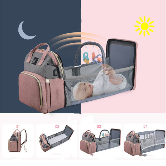 New Mummy Baby Crib Backpack Large Capacity Insulated Bag